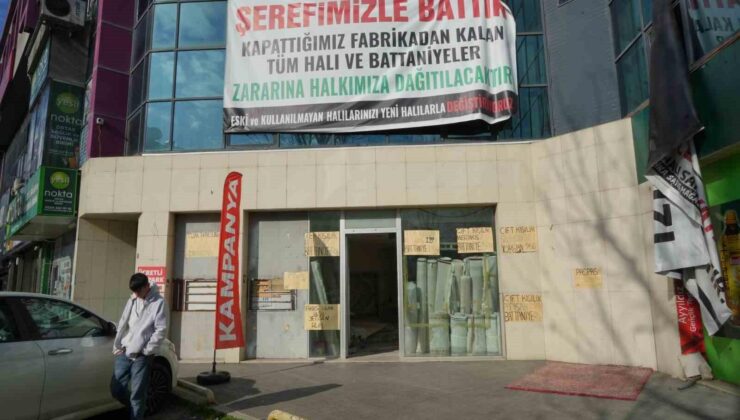 Gaziantep halı fabrikası kapandı, Bursa’da üretim maliyetine satılıyor