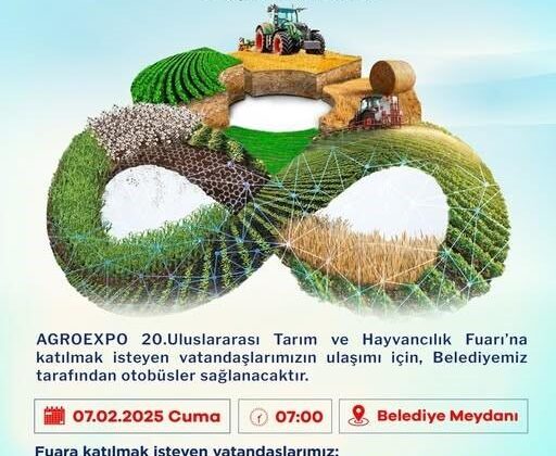 Agroexpo 2025’e ücretsiz otobüs seferleri düzenleniyor