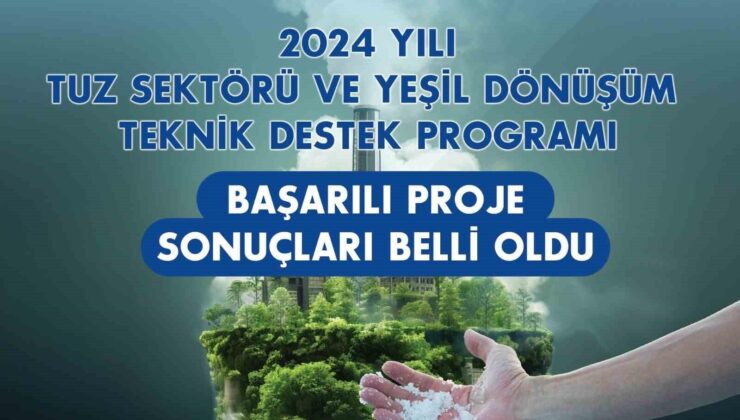 Tuz Sektörü ve Yeşil Dönüşüm Teknik Destek Programı başarılı projeleri belli oldu