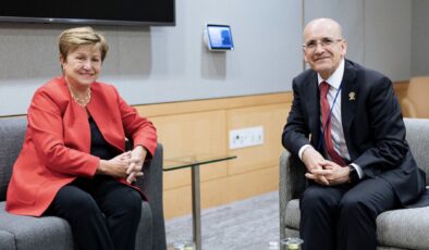 Bakan Şimşek IMF Başkanı Georgieva ile bir araya geldi