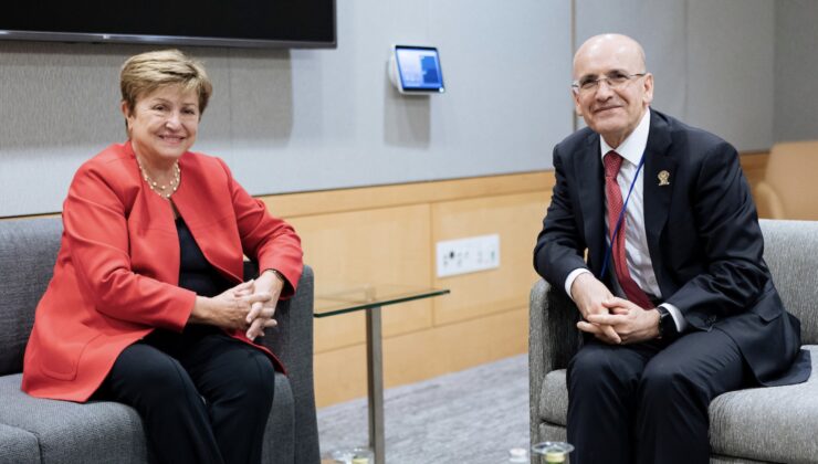 Bakan Şimşek IMF Başkanı Georgieva ile bir araya geldi