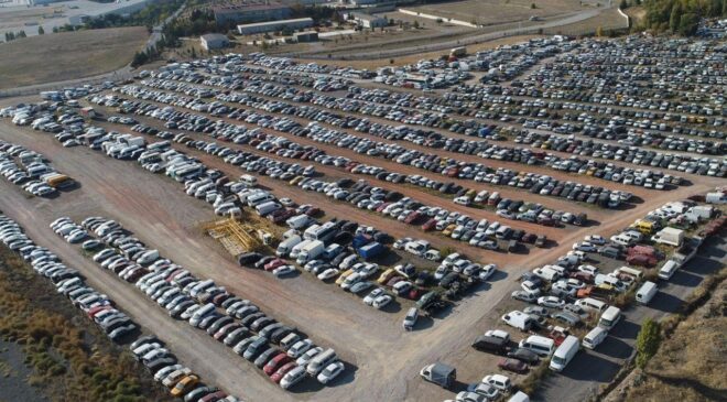 Yediemin otoparklarında araç satışı süreci başlıyor