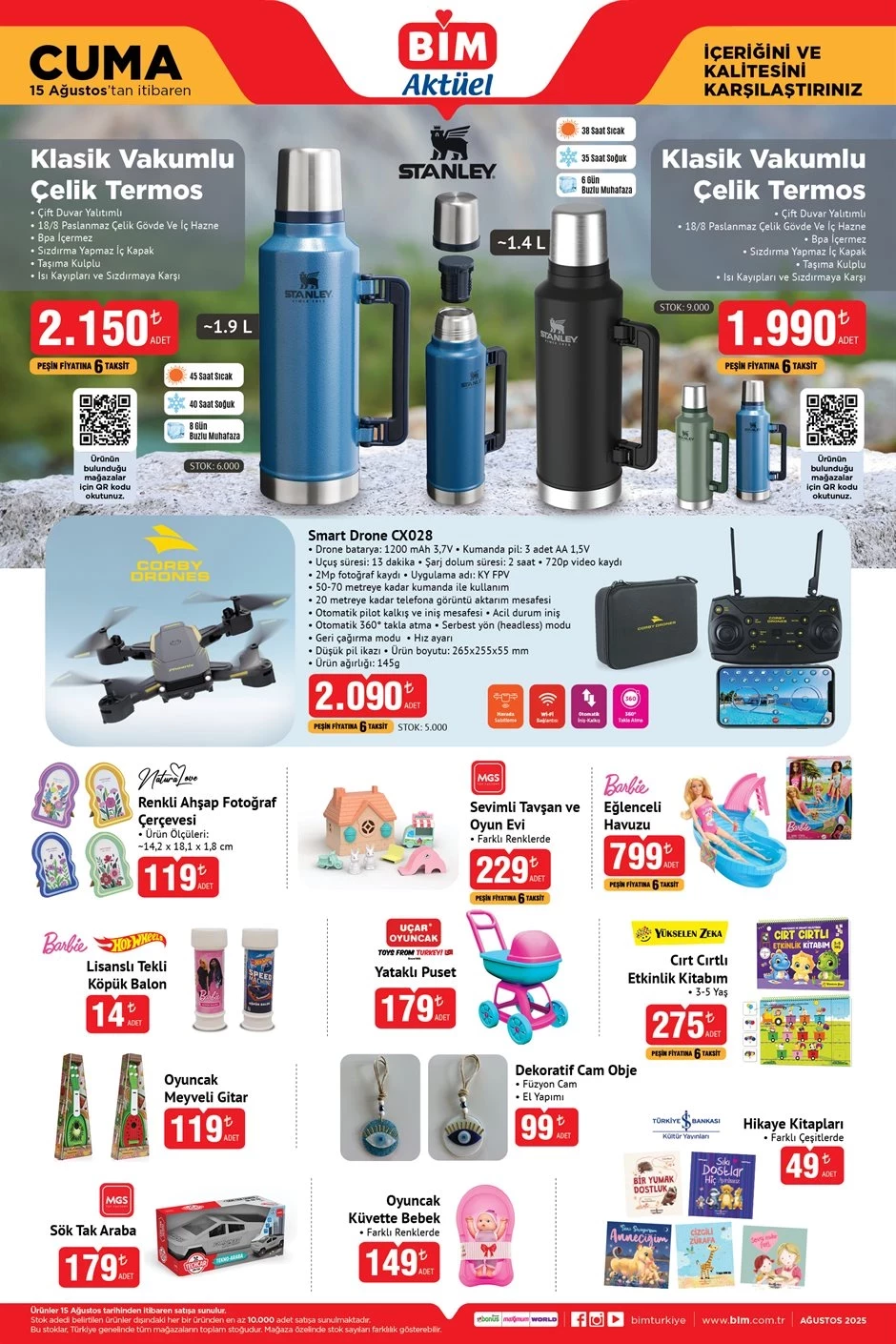 BİM 22 ağustos 2025 kataloğu neden yok, aktüel ürünler yok mu