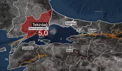 İstanbul ve çevre illerde hisssedilen deprem korkuttu