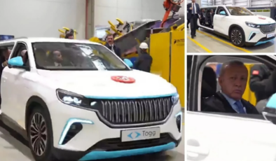 Kale gibi Togg: Cumhurbaşkanı Erdoğan özel üretim araçla geldi