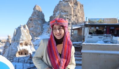 Kapadokya’da ‘beyaz’ sessizlik bozuldu: Balonlar bir hafta sonra karda yükseldi!