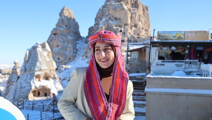 Kapadokya’da ‘beyaz’ sessizlik bozuldu: Balonlar bir hafta sonra karda yükseldi!