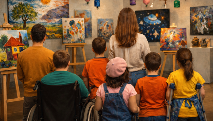 Özel gereksinimli çocukların emeği sergide