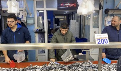 Bolu halk pazarı tezgahlarında hamsi bereketi: Fiyatı gören sıraya girdi