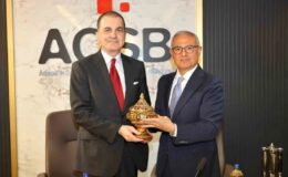 Ömer Çelik ve Faruk Aytek’ten AOSB’ye tebrik ziyareti