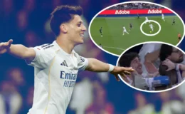 Arda Güler kendi yarı sahasından attığı golle dünyayı salladı