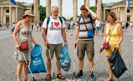 Berlin çöp sorununa karşı turistleri nehir temizliğine davet ediyor