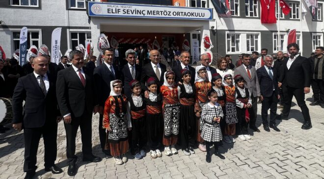 Eğitime 110 milyon TL’lik destek: Yeni okulda ders zili çaldı