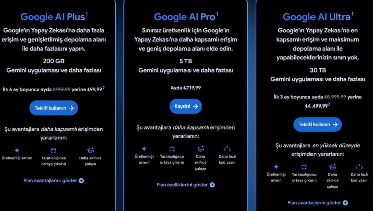 Google AI Pro aboneliğinde 5 TB depolama dönemi resmen başladı