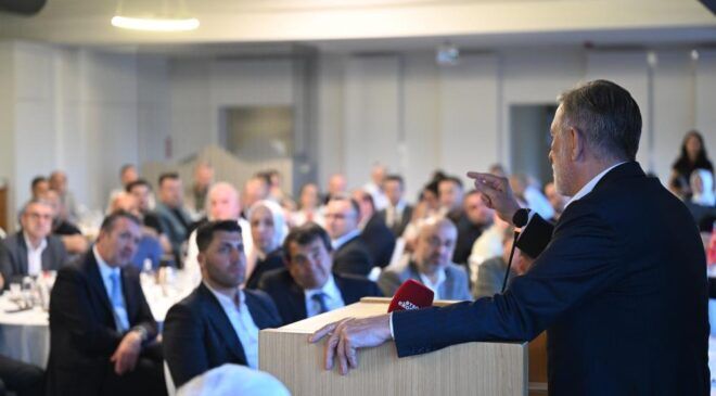 BTSO Başkanı İbrahim Burkay Demirtaş’taki sanayicilerle bir araya geldi