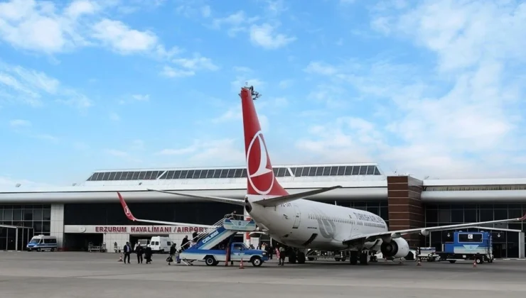 Erzurum Havalimanı ilk yarıda 634 bin yolcu ağırladı