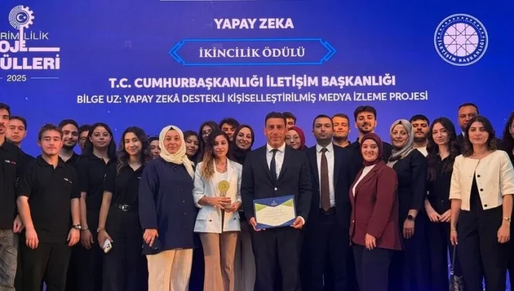 İletişim Başkanlığının yapay zeka projesine ikincilik ödülü
