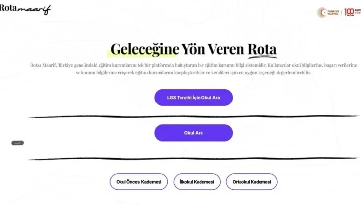MEB’den LGS tercih dönemine “Rota Maarif” desteği