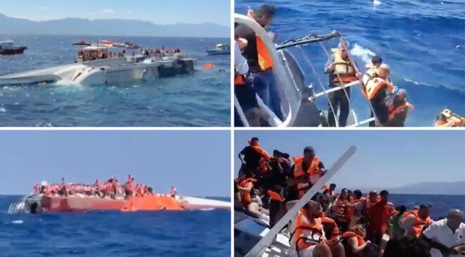Girne açıklarında feribot faciası!