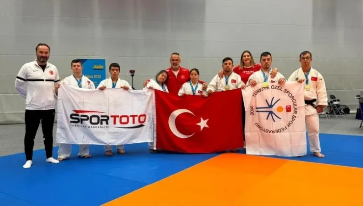 Down Judo Milli Takımı İsveç’i madalyalara boğdu! 7 madalya birden