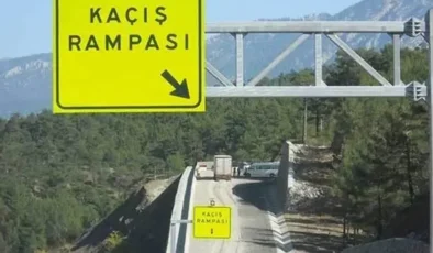 Kaçış rampaları ağır vasıtaların fren riskine karşı devreye giriyor
