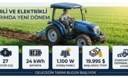 Güneşten beslenen elektrikli traktörle tarımda yeni çağ