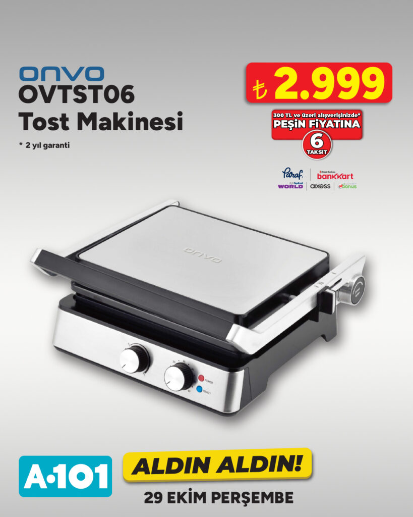 A101'de teknoloji fırsatları! Televizyon fiyatları 10 bin 499 TL'den başlıyor 6 A101 29 Ekim teknoloji ürünleri listesi belli oldu. 65 inç televizyonlar, beyaz eşyalar ve küçük ev aletlerinin fiyatları açıklandı. İşte ürünler.