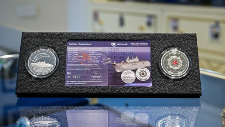 TCG Anadolu için 3 bin adet gümüş hatıra parası basıldı