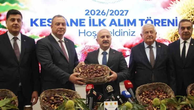 Aydın kestanesinde sezonun ilk ürünü kilogramı 600 TL’den alındı