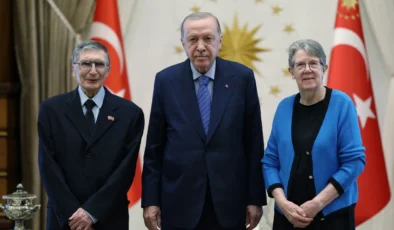 Cumhurbaşkanlığı Külliyesi’nde bilim dünyasının gururu Aziz Sancar ağırlandı