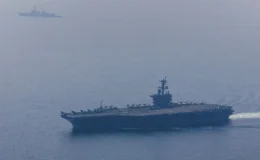 USS Abraham Lincoln uçak gemisi 265 gün sonra ülkeye döndü