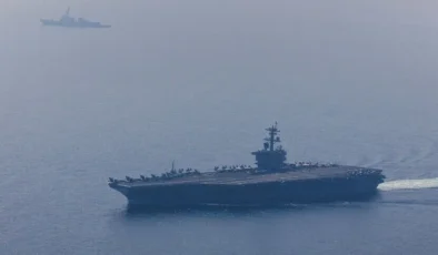 USS Abraham Lincoln uçak gemisi 265 gün sonra ülkeye döndü